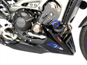 Yamaha FJ-09 Tracer GT 18-2020(fits with yamaha engine protectors) Belly Pan Gloss Black & Silver Mesh Powerbronze