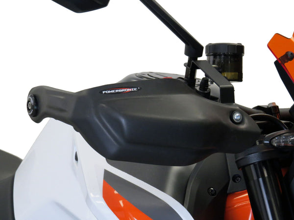 KTM 890 Duke R  20-2024 Matt Black Handguard/Wind Deflectors Powerbronze