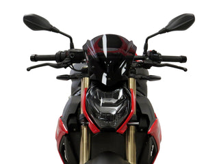 BMW S1000R 21-2023  Airflow Light Tint (230mm High) DOUBLE BUBBLE SCREEN by Powerbronze