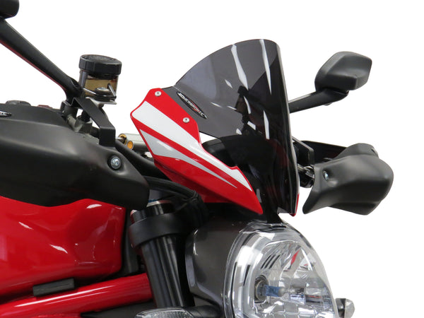Ducati Monster 1200 S   14-2021 Airflow Light Tint DOUBLE BUBBLE SCREEN by Powerbronze