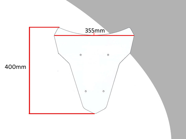 Yamaha FJ-07 Tracer 20-2025  Light Tint(400mm)Original Profile SCREEN Powerbronze.