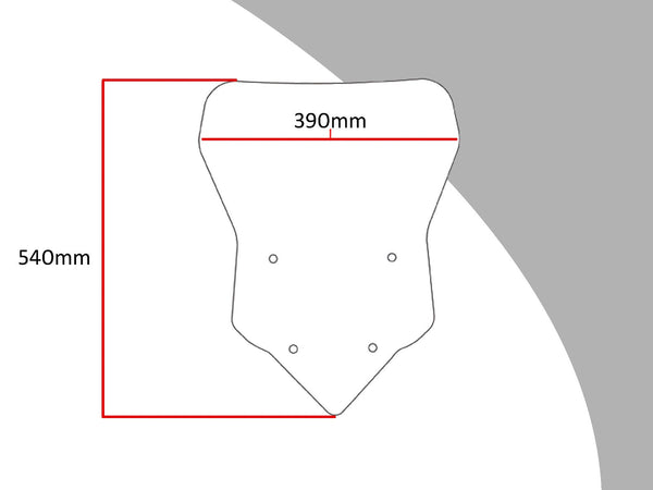 Ducati Multistrada 1200 13-2014 Light Tint 540mm Flip/Tall SCREEN Powerbronze