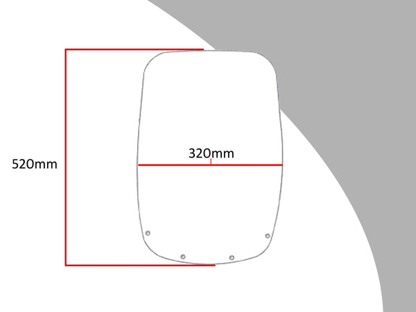 Fits Honda XRV750 Africa Twin 89-1992 Light Tint 520mm Flip/Tall SCREEN Powerbronze.