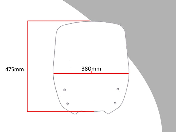 Honda CBF1000  Aug 10-2016   Light Tint 475mm Flip/Tall SCREEN Powerbronze.
