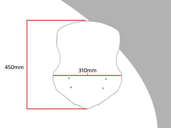 Fits Honda NC750X  13-2015 Light Tint 450mm Flip/Tall SCREEN Powerbronze.