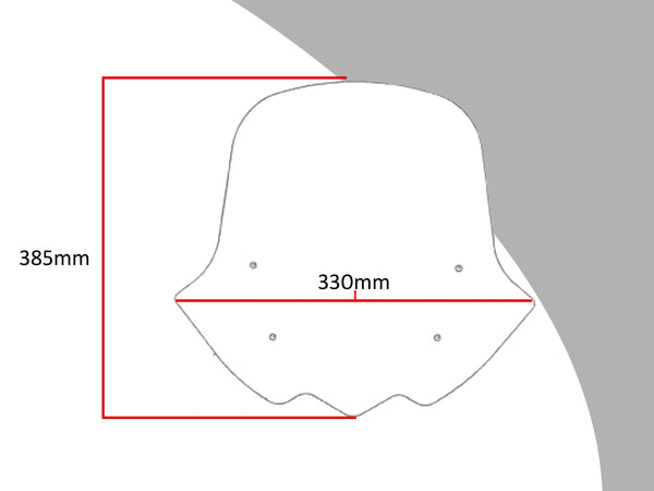 Fits Honda CB500X   13-2015 Light Tint  385mm Flip/Tall SCREEN Powerbronze.