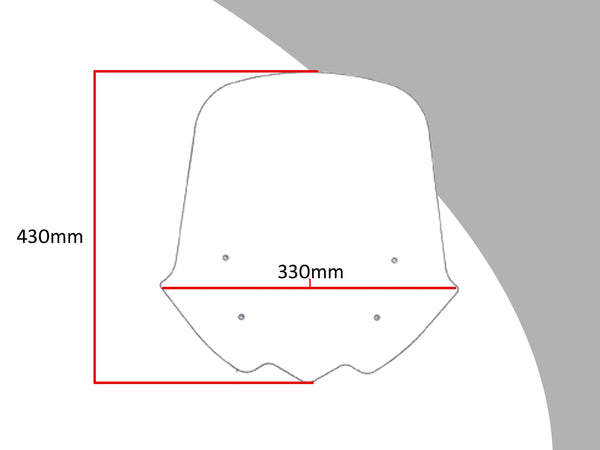 Fits Honda CB500X   13-2015 Light Tint  430mm Flip/Tall SCREEN Powerbronze.