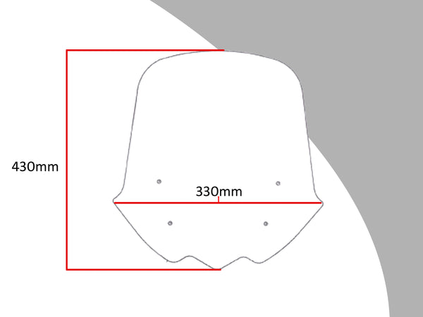 Honda CB500X   13-2015 Light Tint  430mm Flip/Tall SCREEN Powerbronze.