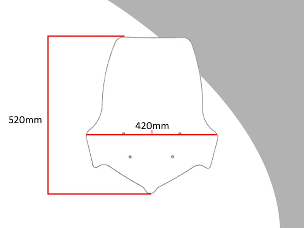 Honda VFR800X Crossrunner  15-2016 Light Tint 520mm Flip/Tall SCREEN Powerbronze.