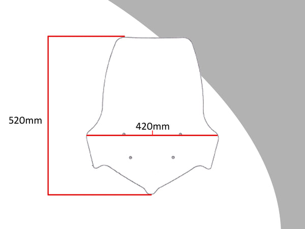 Fits Honda VFR800X Crossrunner  15-2016 Clear 520mm Flip/Tall SCREEN Powerbronze.