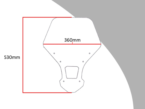 Fits Honda CRF1000L Africa Twin   16-2019 Dark Tint  530mm Flip/Tall SCREEN Powerbronze.
