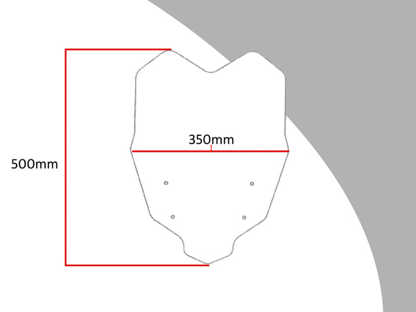 Fits Honda CB500X   16-2023 Light Tint  500mm Flip/Tall SCREEN Powerbronze.