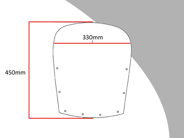 Kawasaki GPZ600R   86-1989  Light Tint 450mm High Flip/Tall SCREEN Powerbronze.