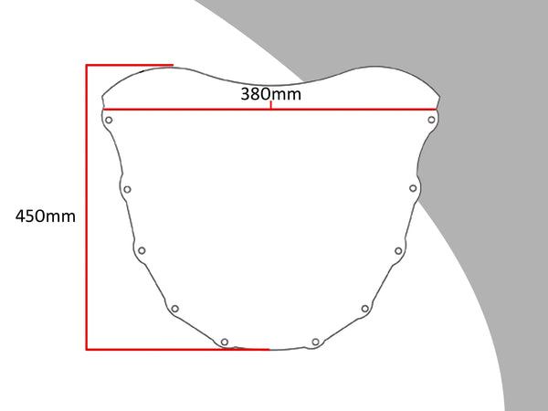 Kawasaki ZXR750  93-1996  Light Tint 450mm High Flip/Tall SCREEN Powerbronze.