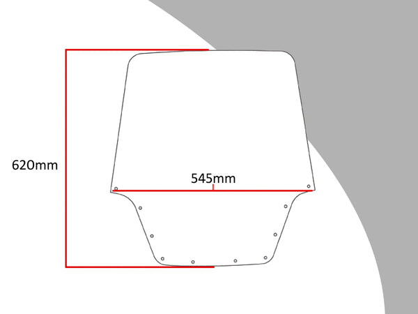 Kawasaki GTR1000  88-2003  Clear 620mm High Flip/Tall SCREEN Powerbronze.