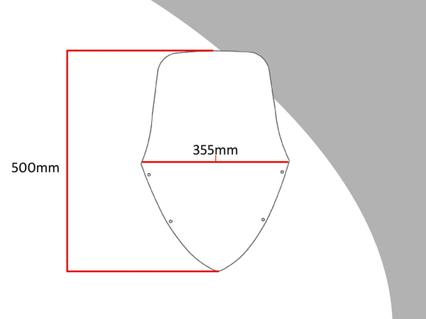 Kawasaki ERF-6  06-2008  Light Tint 500mm High Flip/Tall SCREEN Powerbronze.