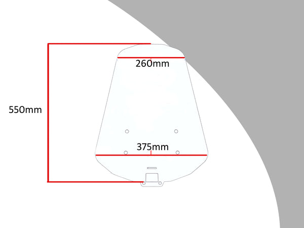 Suzuki V-Strom 1050 & XT   20-2025 Clear 550mm high Touring  SCREEN Powerbronze.