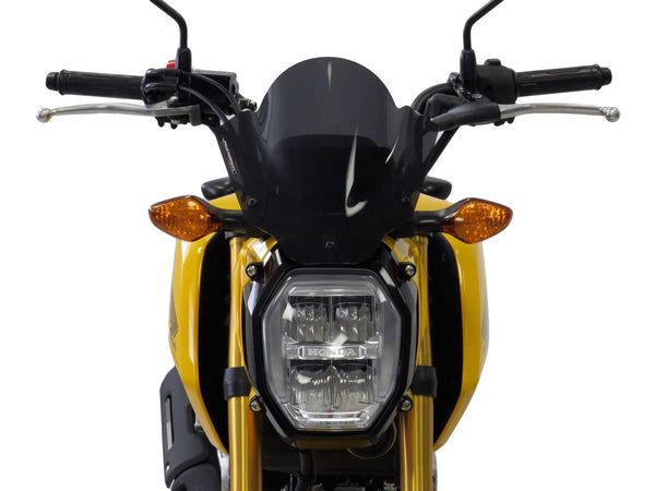 Fits Honda MSX 125 Grom 21-25  CLEAR (250mm high) Light SCREEN Powerbronze.