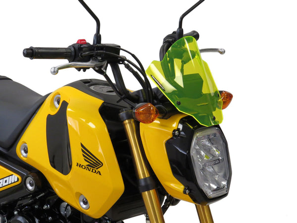 Fits Honda MSX 125 Grom 21-25  CLEAR (250mm high) Light SCREEN Powerbronze.