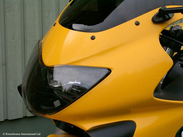 Fits Honda CBR600 F  99-2000   Dark Tint Headlight Protectors by Powerbronze RRP £36