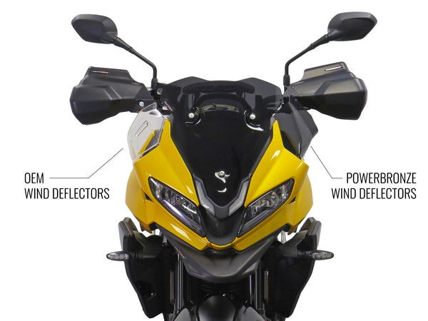 Triumph Tiger Sport 800  25> Dark Tint Wind Deflectors by Powerbronze.