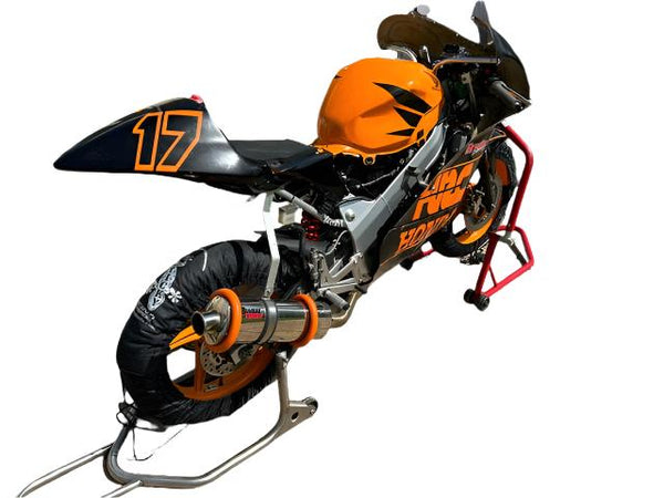 STP Tek2  Moto 3 125GP non digital front & rear Tyre Warmers 90/115 x 17" BLACK