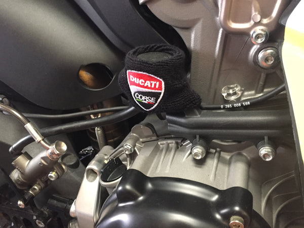 Ducati 2 x Brake & 1 x Clutch Reservoir Shrouds Socks Cover MBB