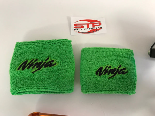 Ninja Motorcycle F&R Brake Master Cylinder Shrouds Socks Cover pair Light Green