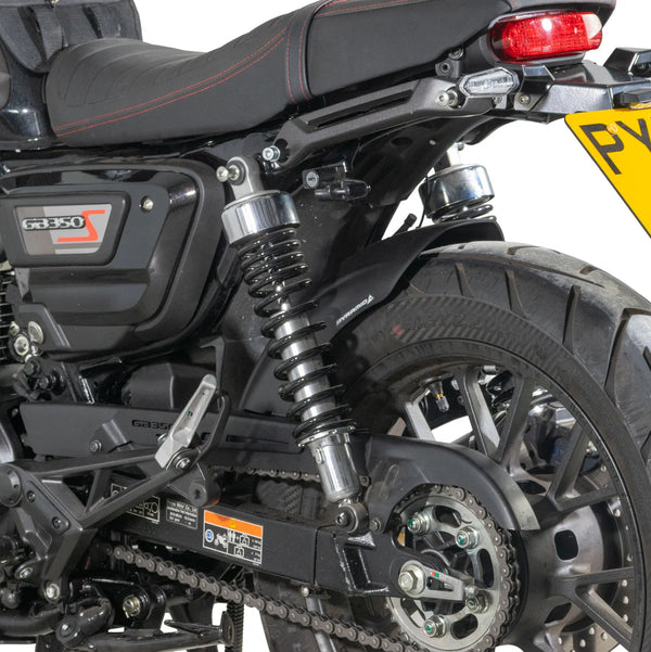 Honda GB350s 2025 >  Rear Wheel Matte Black Hugger & Chainguard by Pyramid