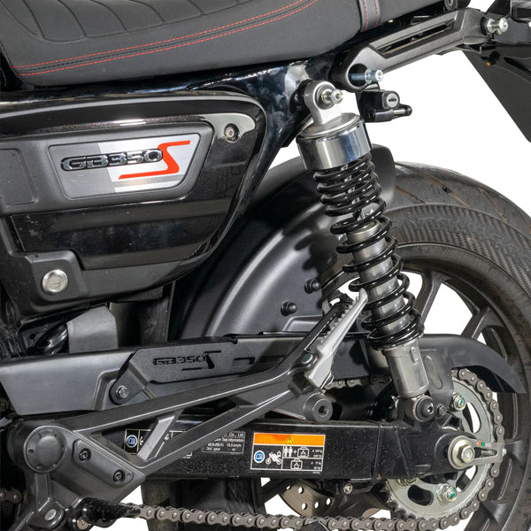 Honda GB350s 2025 >  Rear Wheel Matte Black Hugger & Chainguard by Pyramid