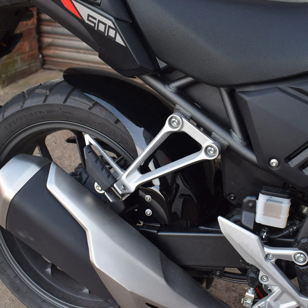 Fits Honda NX500 ,2024 >  Rear Wheel Matte Black Hugger & Chainguard by Pyramid