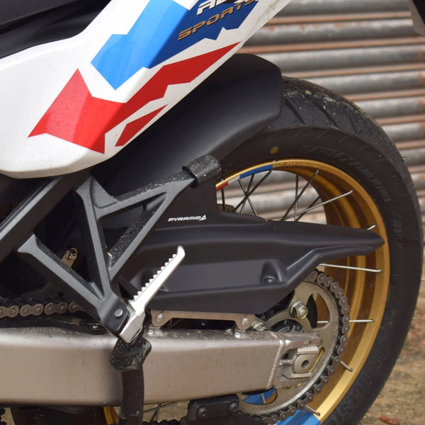 Fits Honda XL750 Transalp  ,2025 >  Rear Wheel Matte Black Hugger & Chainguard by Pyramid