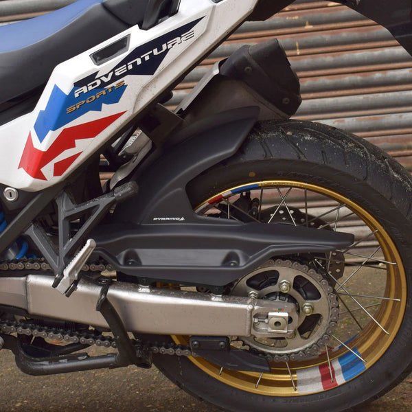 Fits Honda XL750 Transalp  ,2025 >  Rear Wheel Matte Black Hugger & Chainguard by Pyramid