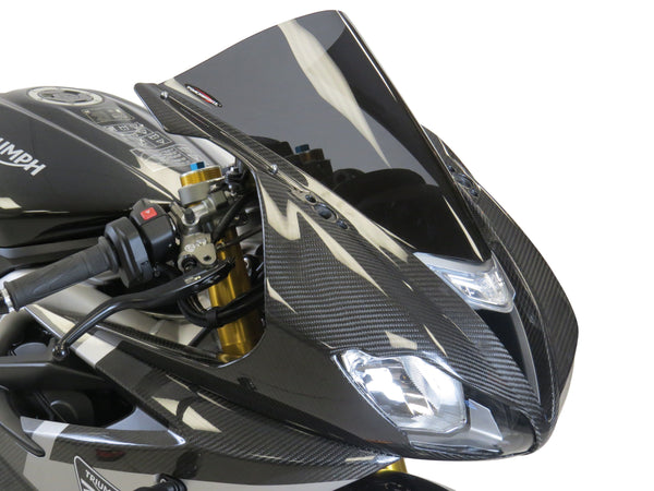 Triumph Daytona Moto2 765   2020  Airflow Dark Tint DOUBLE BUBBLE SCREEN Powerbronze.