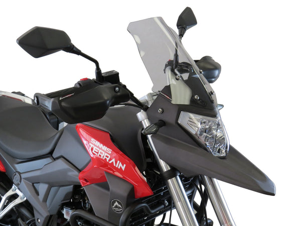 Sinnis Terrain 125cc  17-2023  Light Tint (375 hi) Touring  Screen by Powerbronze.