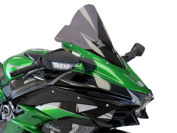 Kawasaki H2 SX SE 18-2022  Airflow Light Tint EXTRA HIGH BUBBLE SCREEN by Powerbronze.