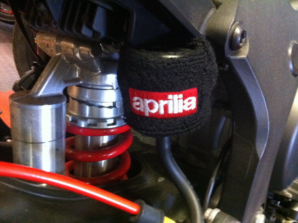 Aprilia Black Motorcycle Front & Rear Brake Master Cylinder Shrouds Socks Cover MBB