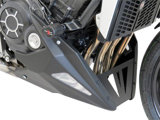 Fits Honda CB1000R   2018-2024  Belly Pan   Black with Silver  Mesh by powerbronze