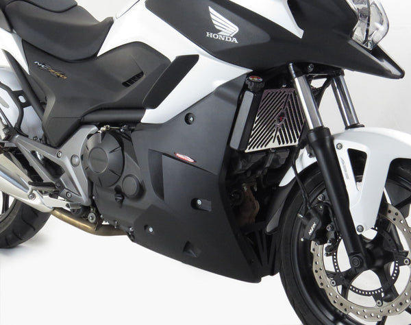 Fits Honda NT1100 ,22-2024 (for non-DCT models) Fairing Lowers Gloss Black with Silver Mesh RRP £250