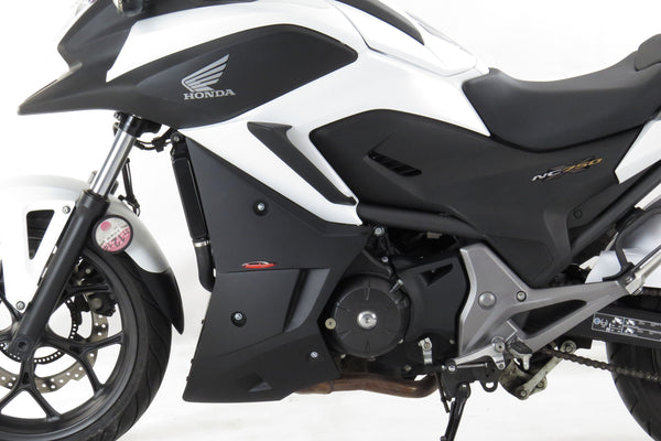 Fits Honda NT1100 ,22-2023 (for non-DCT models) Fairing Lowers Matt Black with Silver Mesh RRP £250