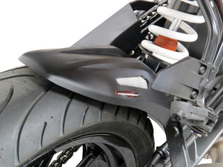 KTM RC125 & RC390  15-2025 Gloss White & Silver Mesh Rear Hugger by Powerbronze