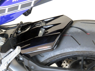 Yamaha MT-09 & FZ-09  17-2020 Matt Black & Silver Mesh Rear Hugger by Powerbronze