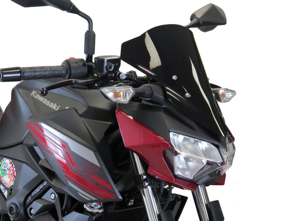 Kawasaki Z500/SE  2024  Frosted Stealth Grey  (330mm High) Light SCREEN Powerbronze.