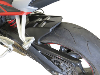 Triumph Street MOTO2  2023 > Carbon Look & Silver Mesh Rear Hugger by Powerbronze