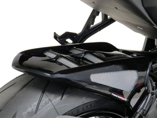 Kawasaki ZH2  20-2023  Carbon Look & Silver Mesh Rear Hugger by Powerbronze