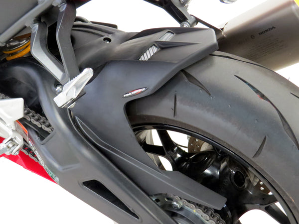 Fits Honda CBR1000RR & SP  20-2024  Gloss White & Silver Mesh Rear Hugger by Powerbronze