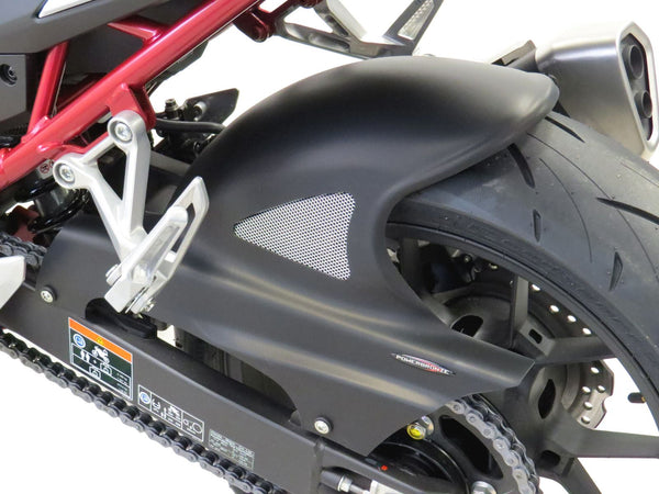 Honda  CB750 Hornet  2023 >  Matt Black & Silver Mesh Rear Hugger  Powerbronze