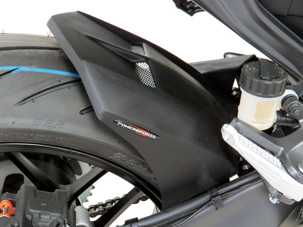 Yamaha MT-09  2021-2023 Gloss Black & Silver Mesh Rear Hugger by Powerbronze