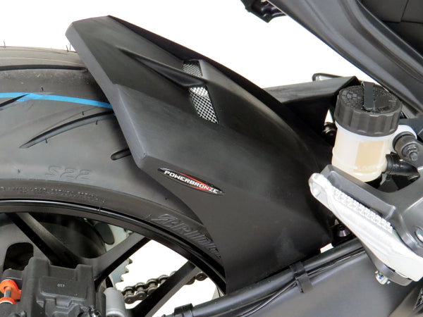 Yamaha MT-09  2021-2023 Matt Black & Silver Mesh Rear Hugger by Powerbronze