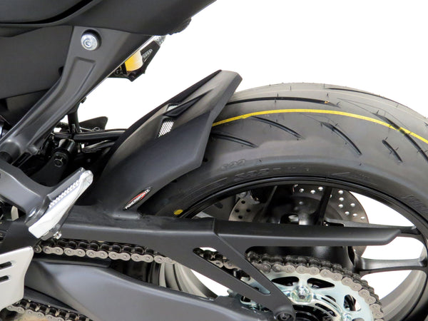 Yamaha MT-09  2021-2023 Gloss Black & Silver Mesh Rear Hugger by Powerbronze